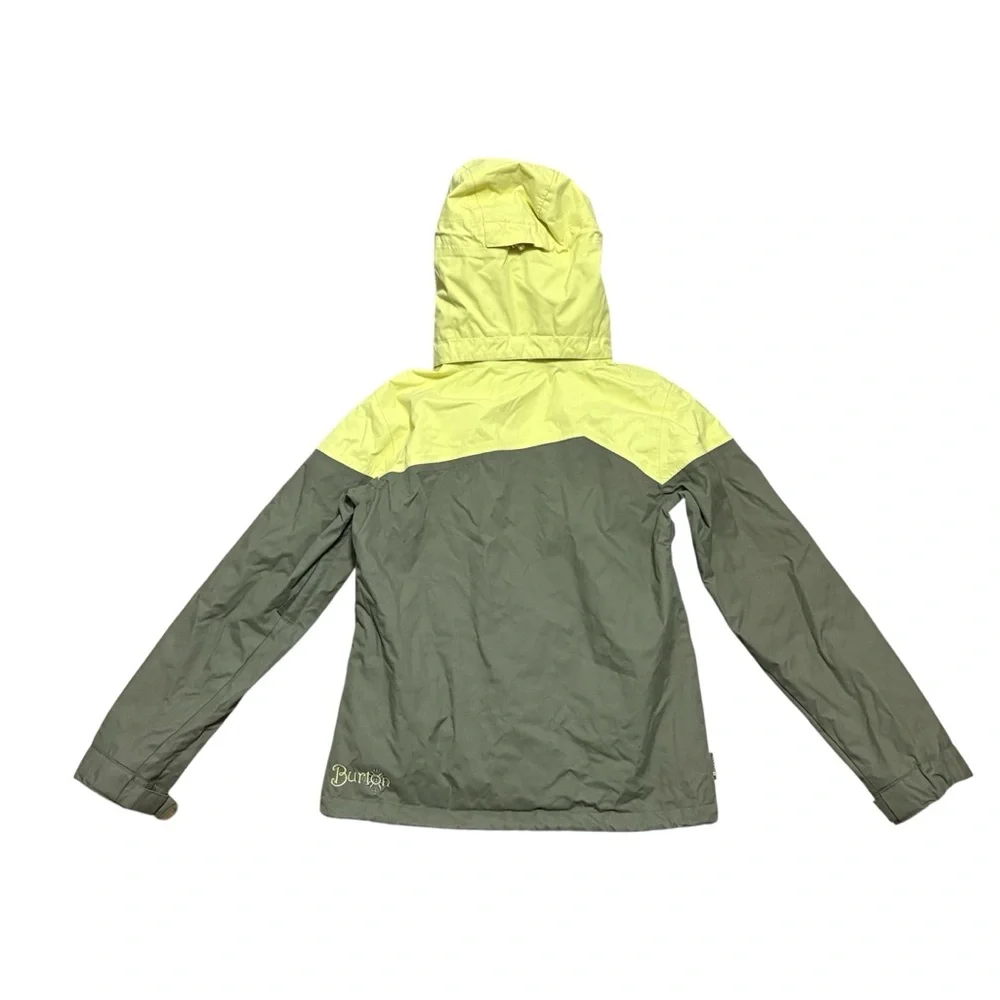 Burton olive green and lemon yellow ski/snowboard winter coat - Picture 6 of 10